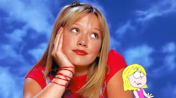 Así lucía Hilary Duff en 2001 como Lizzie McGuire, a los 14 años.