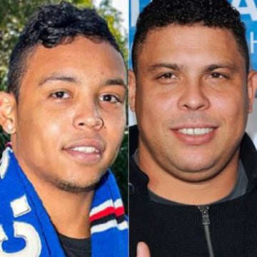 Luis Fernando Muriel y Ronaldo jugaron en épocas distintas, pero algo del brasileño tiene el colombiano.