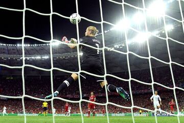 Karius, durante el Madrid-Liverpool de 2018.