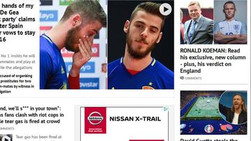 David de Gea, protagonista en la Prensa inglesa: "Esc¨¢ndalo"