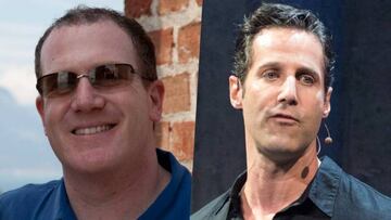 Andy Gavin (izquierda) y Jason Rubin (derecha), fundadores de Naughty Dog.