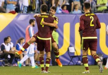 Rincón y Vizcarrondo celebran el pase a cuartos.