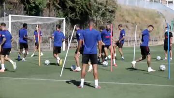 El Atlético sigue entrenando para mantener la buena forma