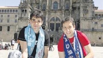 <b>LÍDERES DE LA TIERRA. </b>Oubiña y Iago se reunieron para AS en Santiago.