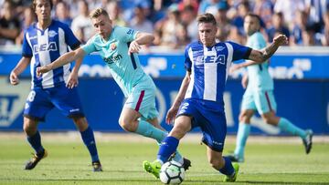 Vigaray durante un partido antes de lesionarse.