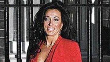 <b>MUY ESCOTADA.</b>Nancy, cuando acudió a una recepción de Tony Blair.