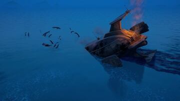 El Dirigible de la OI sobre El Daily Bugle fue derribado y los restos cayeron al noreste de la isla