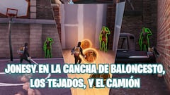 Desafío Fortnite: ¿Dónde está Jonesy en la cancha de baloncesto, los tejados y la parte de atrás de un camión?