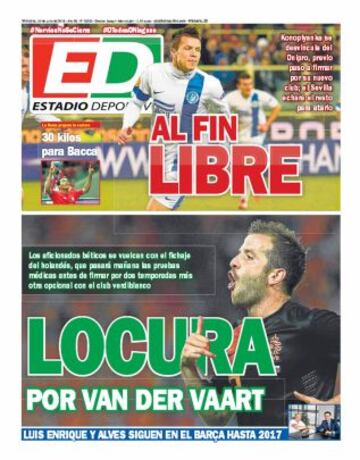 Portadas de la prensa deportiva