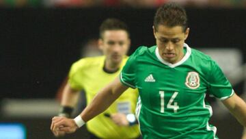 Javier &#039;Chicharito&#039; Hern&aacute;ndez, en un reciente partido con la selecci&oacute;n de M&eacute;xico ante Paraguay.