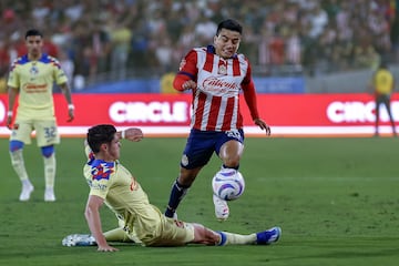  (L-R), Israel Reyes of America and Fernando Beltran of Guadalajara during the game America vs Guadalajara, corresponding to the Friendly match - Mexico Classic, at Rose Bowl Stadium, on October 16, 2023

<br><br>

(I-D), Israel Reyes de America y Fernando Beltran de Guadalajara durante el partido America vs Guadalajara, correspondiente al partido Amistoso - Clasico de Mexico, en el Estadio Rose Bowl, el 16 de Octubre de 2023