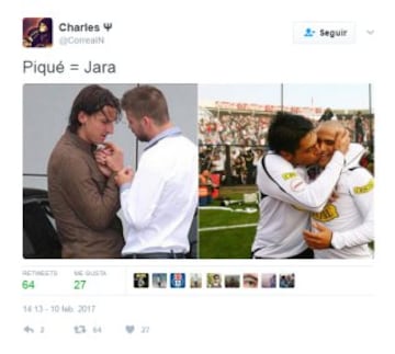 Los memes que se burlan de la comparación Jara-Piqué