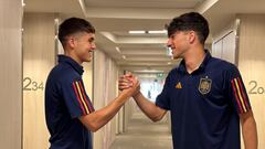 Cubarsí y Jon Martín, centrales de la Sub-17 (Héctor Rubio /RFEF).