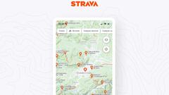 Imagen de la nueva pesta&ntilde;a de Mapas de la red social Strava.