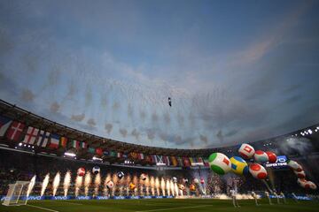 Ceremonia de apertura de la Euro 2020 en el estadio Olí­mpico de Roma.