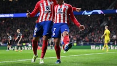 MADRID, SPAIN - NOVEMBER 07: Antoine Griezmann of Atletico Madrid celebrates with teammate Alvaro Morata after scoring the team's third goal during the UEFA Champions League match between Atletico Madrid and Celtic FC at Civitas Metropolitano Stadium on November 07, 2023 in Madrid, Spain. (Photo by David Ramos/Getty Images)
PUBLICADA 13/12/23 NA MA01 1COL SILUETA