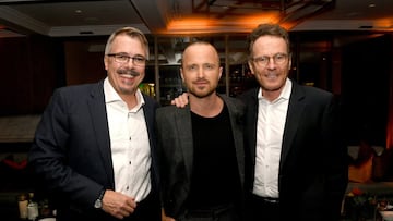 El director de 'El Camino' mostró su excelente relación con los dos protagonistas de 'Breaking Bad'; Aaron Paul y Bryan Cranston.
