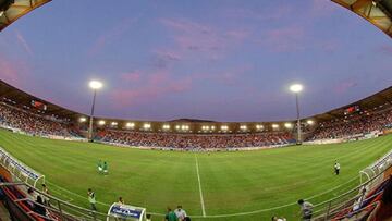 Imagen panorámica del Estadio de Los Pajaritos, el campo del Numancia.