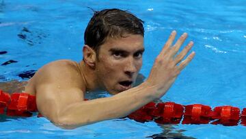 Michael Phelps tras ganar su medalla de oro número 22 en los Juegos Olímpicos