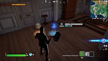 fortnite rastreador de sombras pistola con silenciador