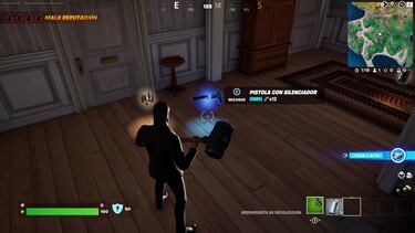 Rastreador de Sombras y Pistola con Silenciador en Fortnite: dónde encontrar estas armas