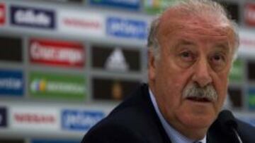 Vicente del Bosque durante la rueda de prensa del 27 de mayo. 