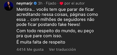 Neymar desmiente su primera crisis en Arabia: Pido que paren esto...