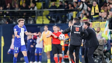 Pablo Barrios, en el Villarreal-Atlético.