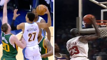 Murray imitó el legendario canastón de Jordan a los Lakers