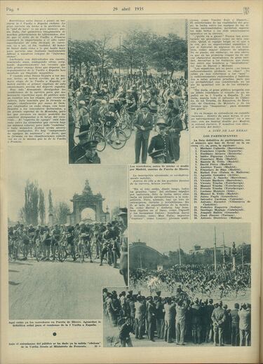 Recorrido por las mejores imágenes de la I Vuelta a España a través de la edición de AS Semanal de 1935.