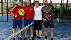 Casillas y Codina despu&eacute;s de jugar al p&aacute;del