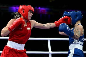 Hungary's Anna Luca Hamori beat Australia's Marissa Williamson in the women's 66kg preliminaries.