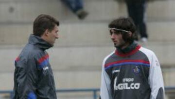 Esteban Granero, con Laudrup.