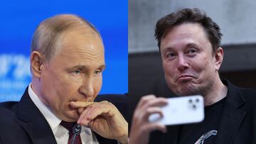 Vladimir Putin y Elon Musk