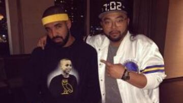 El rapero Drake, pillado con una camiseta de Stephen Curry