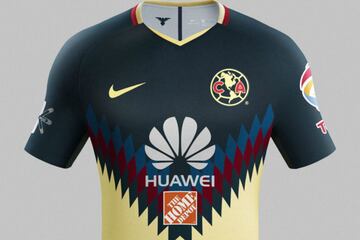 Primera equipación del América. 