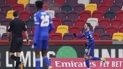 Soccer Football - FA Cup - Fourth Round - Brentford v Leicester City - Brentford Community Stadium, London, Britain - January 24, 2021 Leicester City&#039;s James Maddison celebrates scoring their third goal Action Images via Reuters/Andrew Couldridge