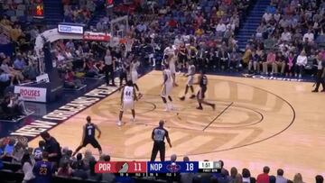 La brutal exhibición de Damian Lillard ante New Orleans Pelicans