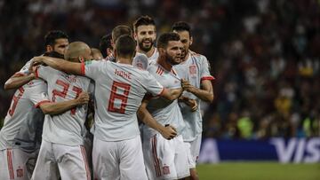 Nacho celebrando el gol.