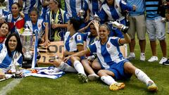 El Espanyol femenino, campe&oacute;n de la Copa de la Reina en 2012.