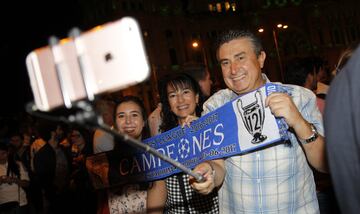 Los aficionados del Real Madrid celebraron título en La Cibeles.