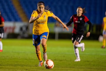 La lateral por izquierda de Tigres fue una de las mejores jugadoras tanto en liga como en la Liguilla, pues sus desbordes, pases de gol y y anotaciones fueron fundamentales para que su equipo accediera a la final.