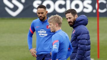 Daniel Wass y Cunha, en un entrenamiento del Atl&eacute;tico.