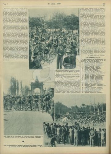 Recorrido por las mejores im¨¢genes de la I Vuelta a Espa?a a trav¨¦s de la edici¨®n de AS Semanal de 1935.