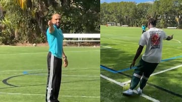 Guardaespaldas de Messi sorprende con tiro de volea con asistencia de Pogba