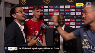 Luis Enrique interrumpe una entrevista de DAZN Francia en pleno directo: nadie daba crédito