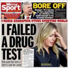 La prensa mundial se hace eco del positivo de María Sharapova