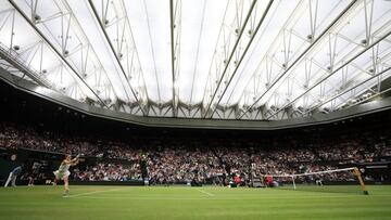 When the weather conditions require it, the roof is closed on Center and No.1 court at Wimbledon, but what happens if the ball hits it?