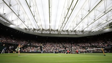 When the weather conditions require it, the roof is closed on Center and No.1 court at Wimbledon, but what happens if the ball hits it?