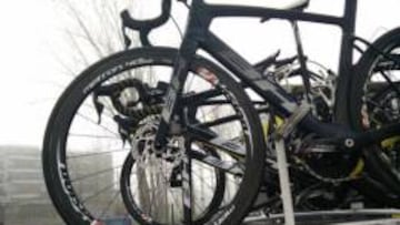 Im&aacute;genes de las bicicletas con frenos de disco que utiliz&oacute; el equipo Direct Energie el pasado domingo durante la Par&iacute;s-Roubaix.